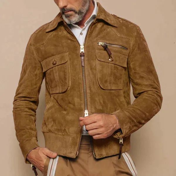 Luca – Premium Suede Trucker Jacket for Men