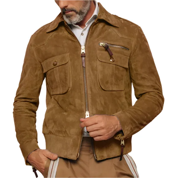 Luca – Premium Suede Trucker Jacket for Men