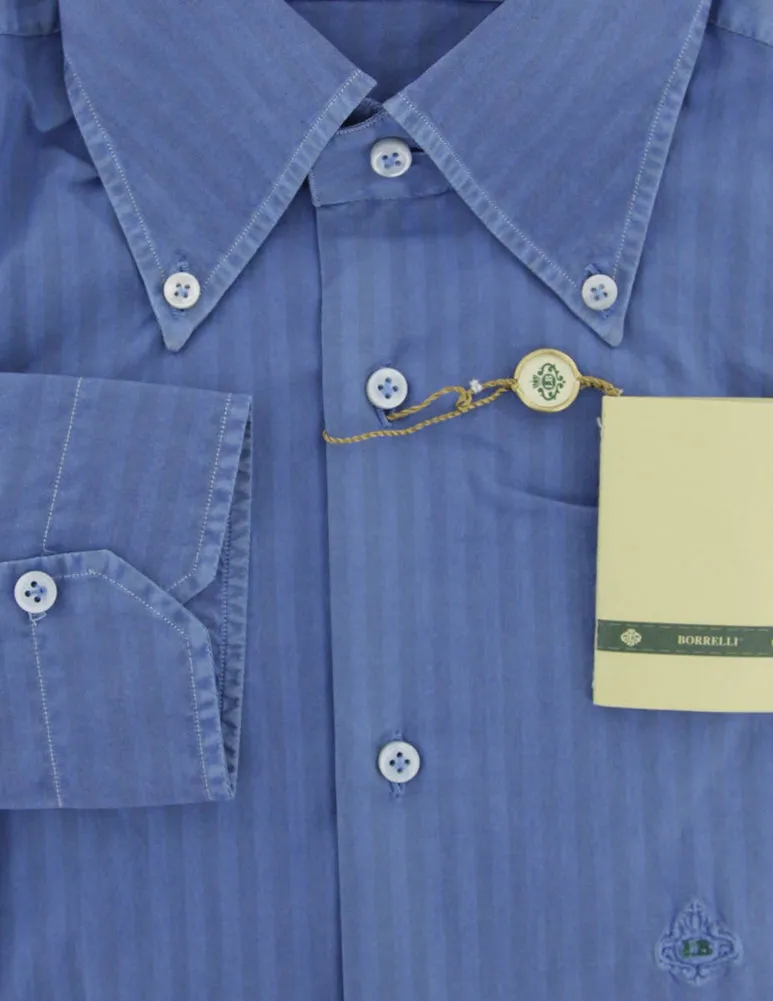 Luigi Borrelli Blue Chambray Shirt - Extra Slim