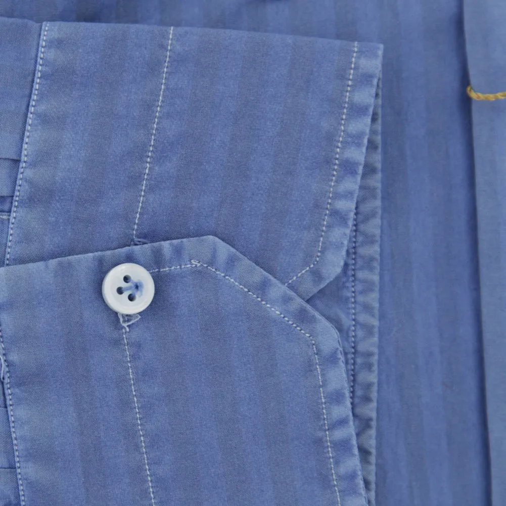 Luigi Borrelli Blue Chambray Shirt - Extra Slim