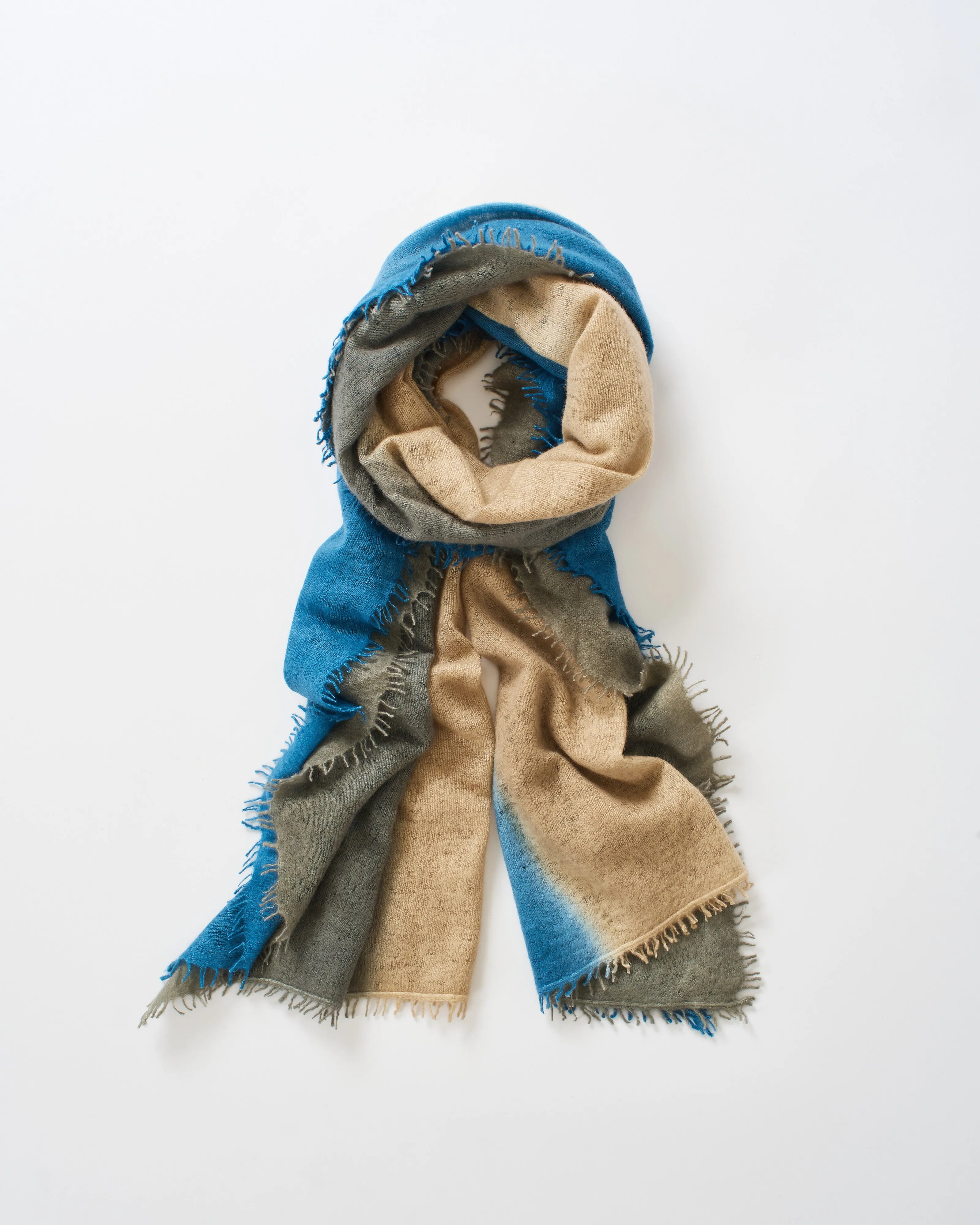 luxo sparge cashmere horizontal shading stole