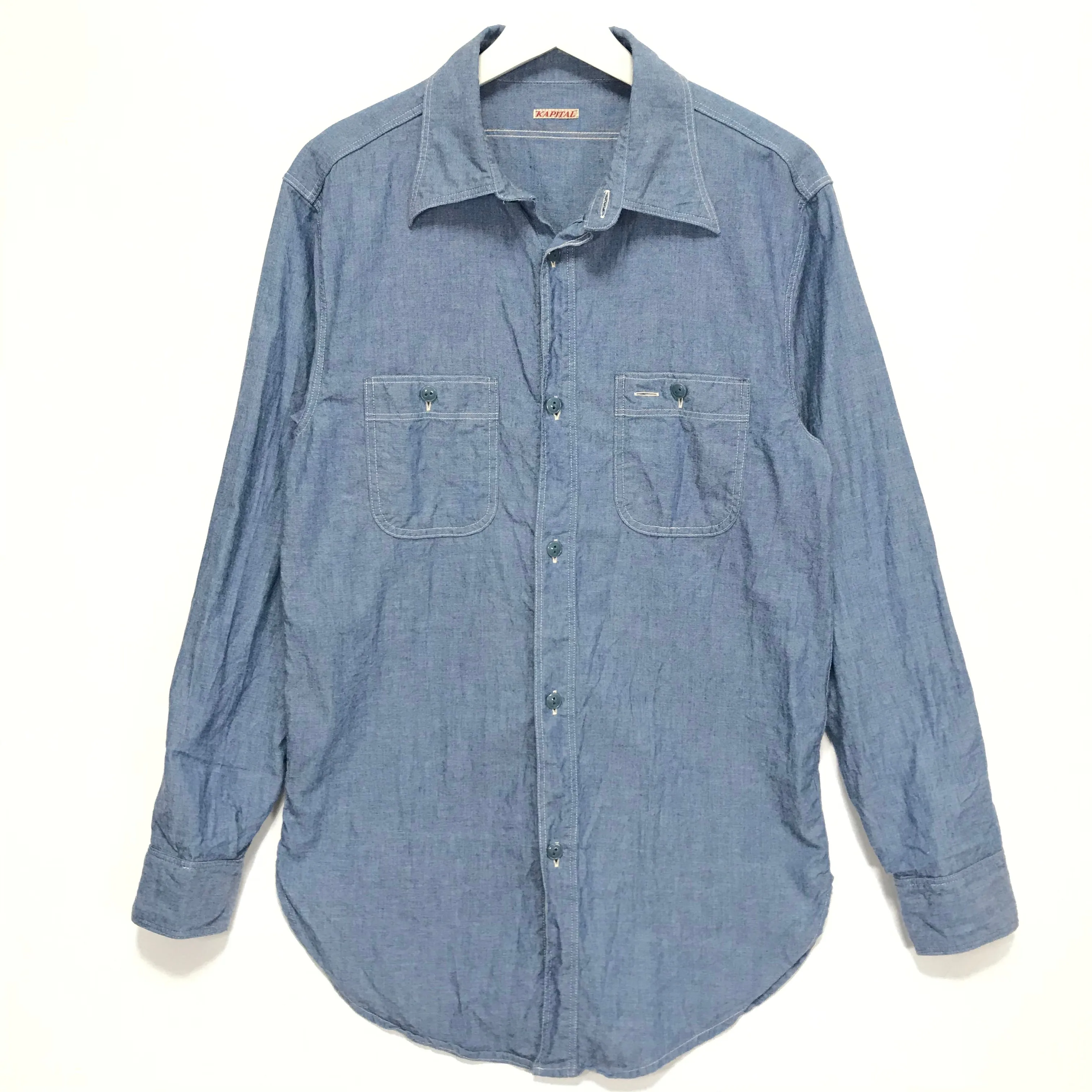 [M] Kapital Chambray Cotton BD L/S Shirt Indigo