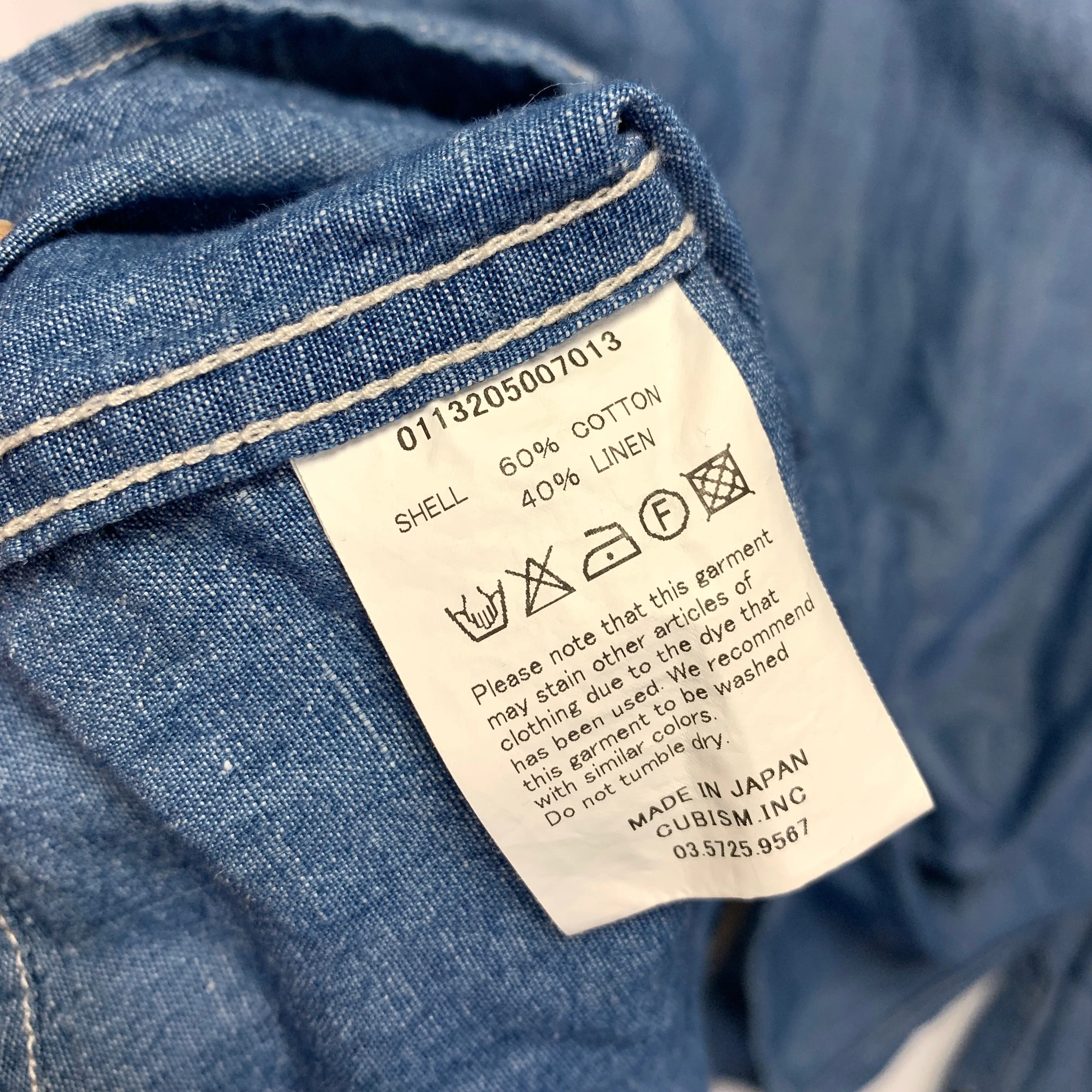 [M] Visvim 13AW Lhamo Shirt Cotton Linen Chambray