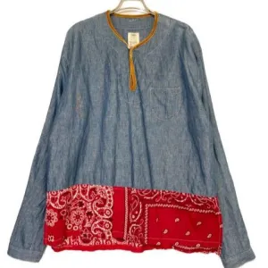 [M] Visvim 19AW SS Border Tunic P.O. Indigo Bandana