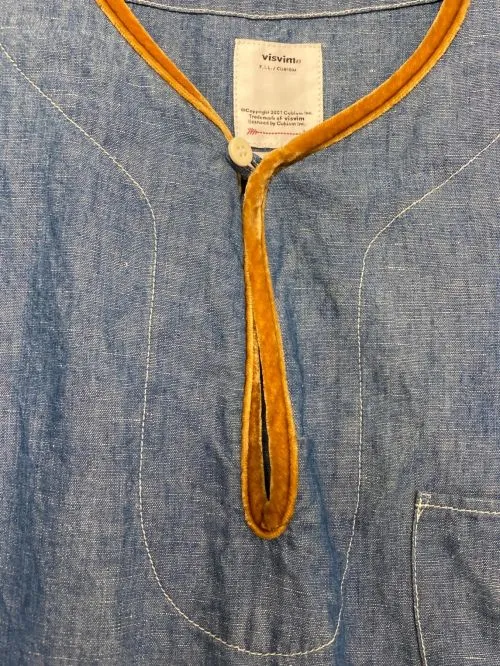 [M] Visvim 19AW SS Border Tunic P.O. Indigo Bandana
