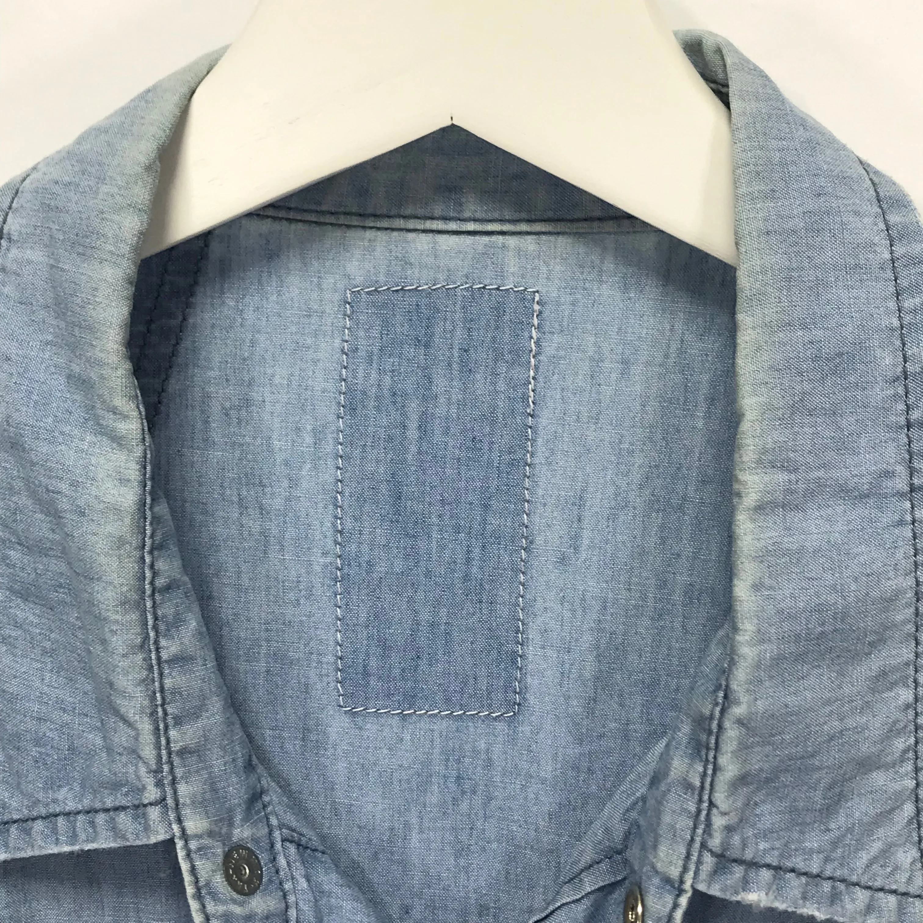 [M] WTAPS 04SS Jody Foster's Army Cell L/S Chambray Shirt Blue