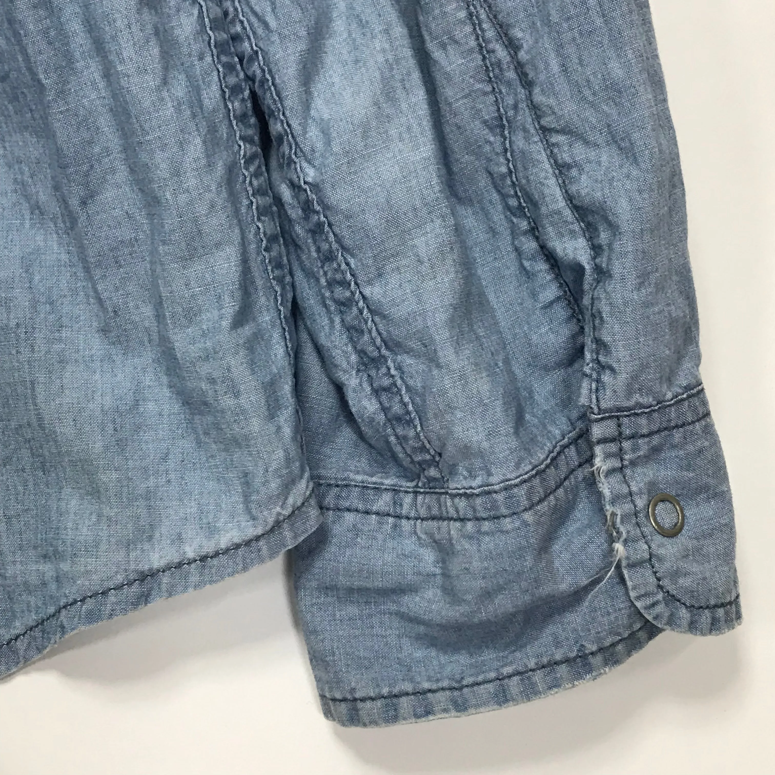[M] WTAPS 04SS Jody Foster's Army Cell L/S Chambray Shirt Blue
