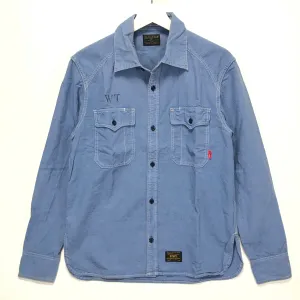 [M] WTaps Cell L/S Chambray Shirt Blue