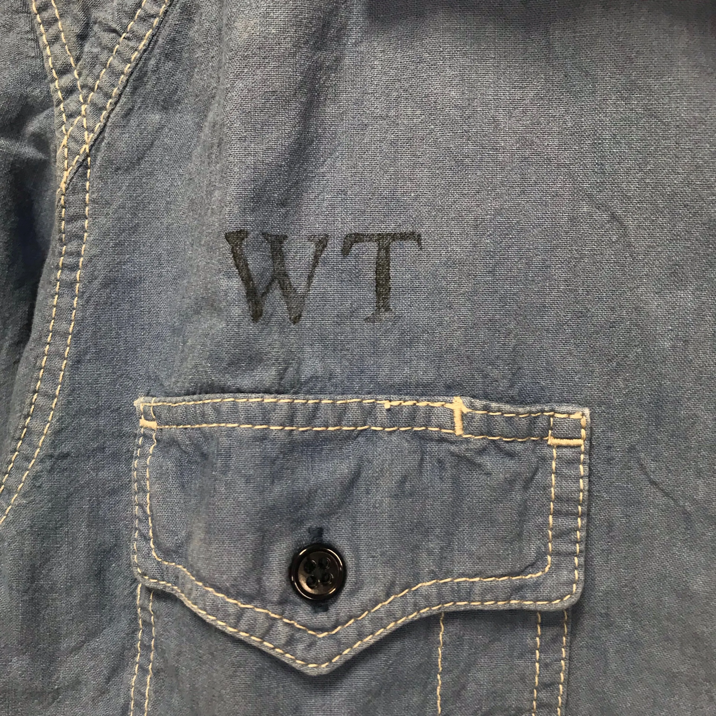 [M] WTaps Cell L/S Chambray Shirt Blue