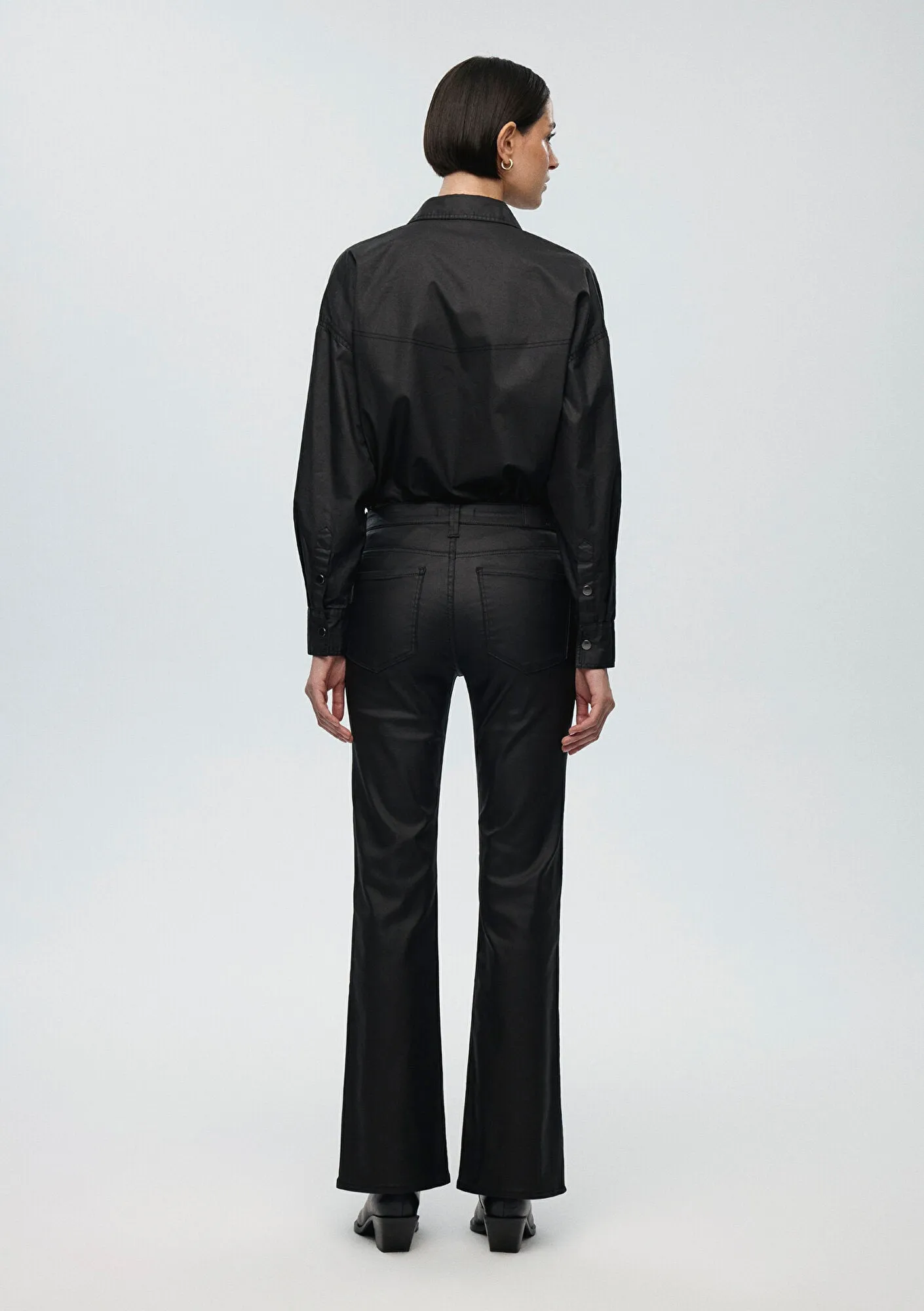 Maria Black Coated Jean Pants