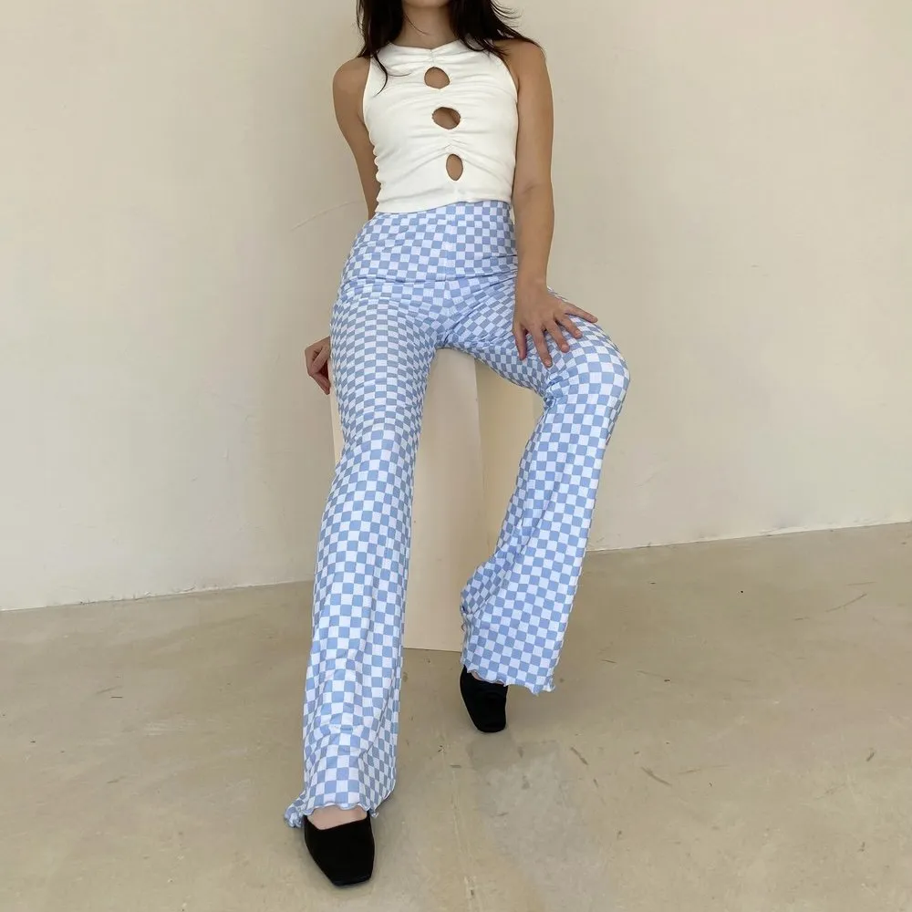 Mary Blue Flare Pants