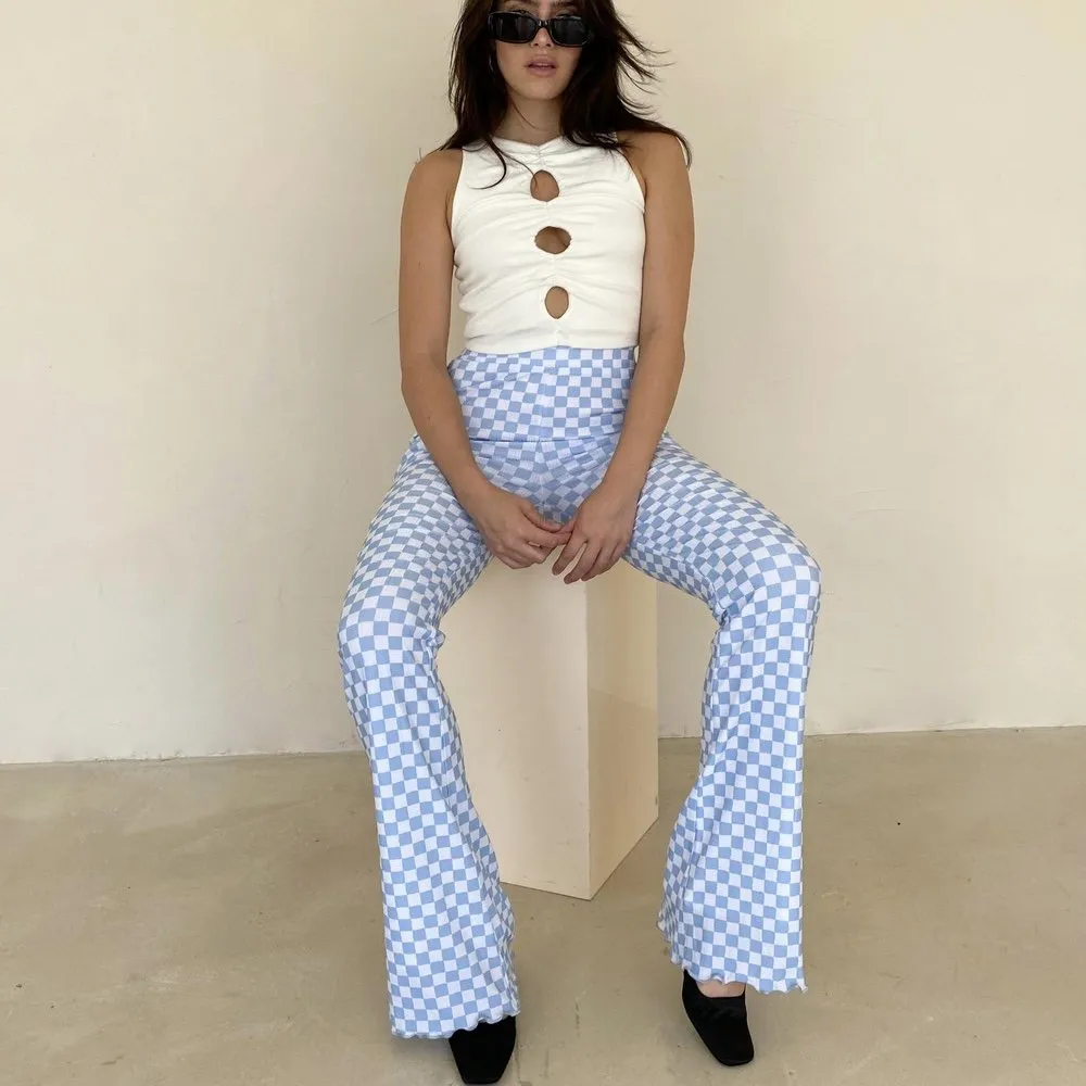 Mary Blue Flare Pants