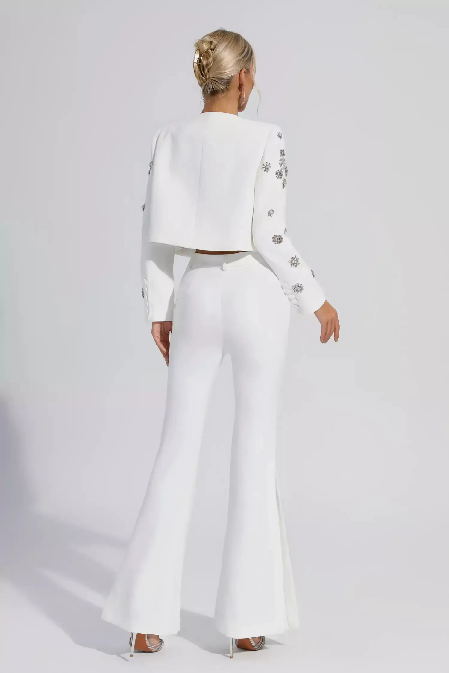 Mattie Two Piece Set with Coat and Flare Pants