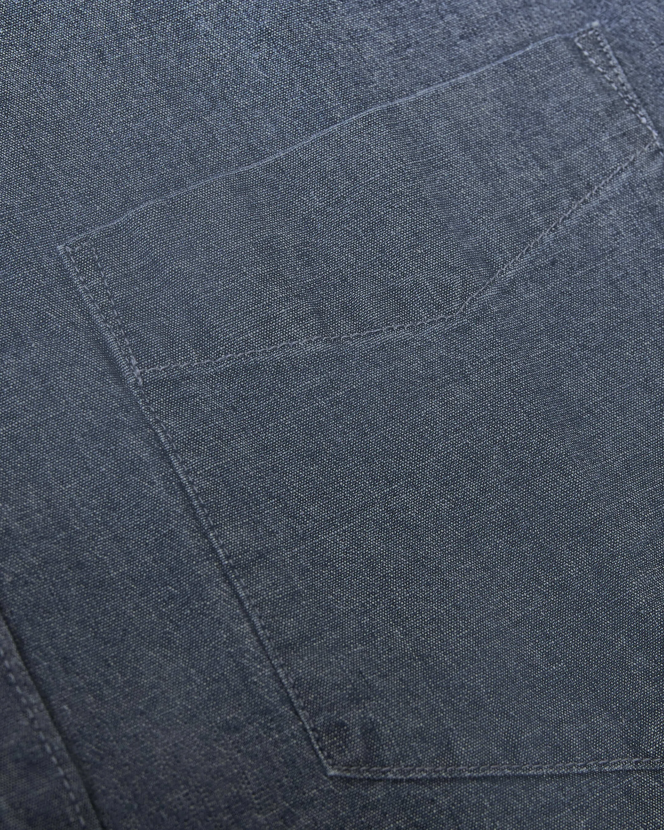 Medium Indigo Wash Long Sleeve Chambray Shirt