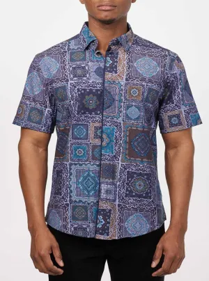 Men's casual short sleeve stretch shirt