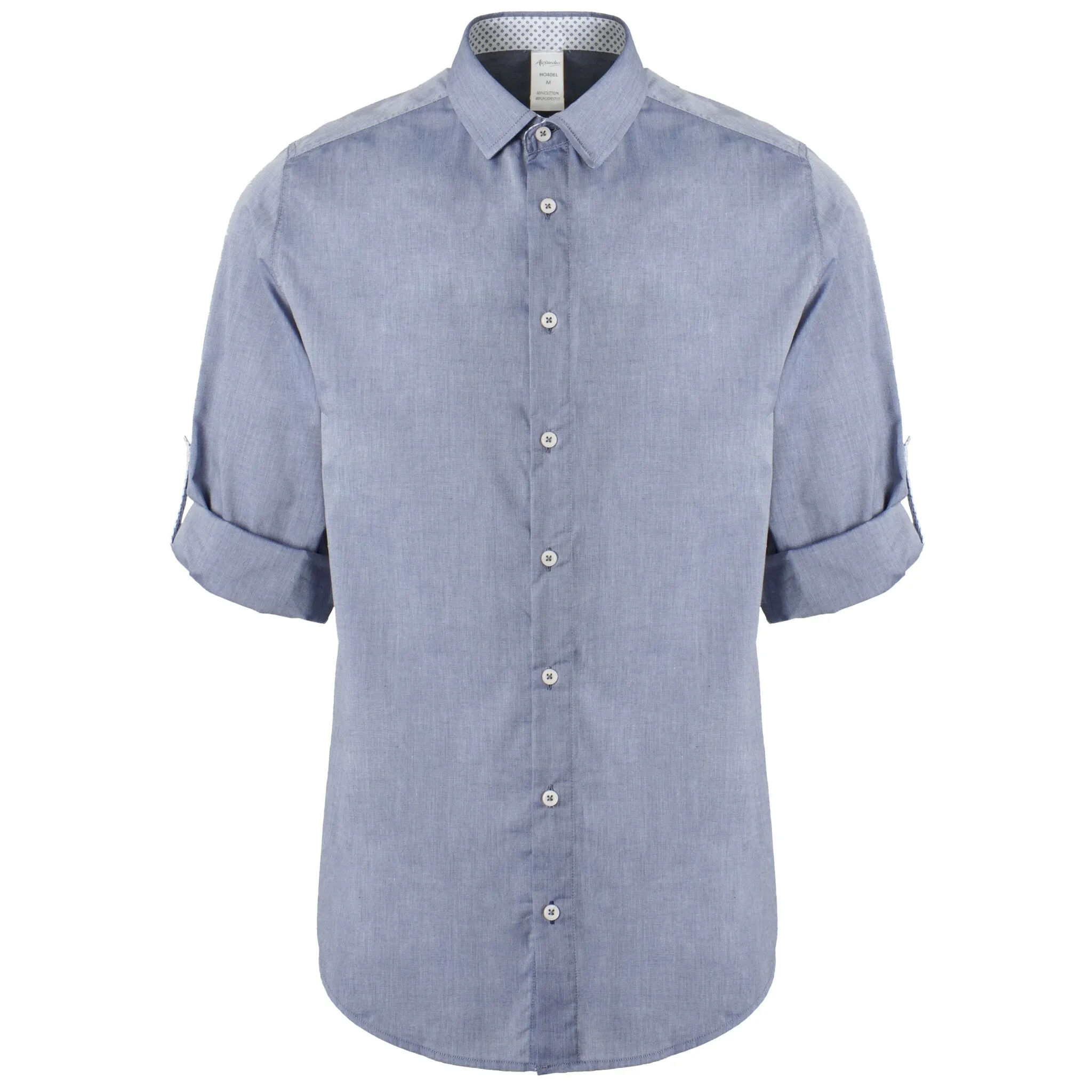 Men's Chambray Roll Up Sleeve Shirt