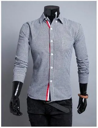 Men's Checkered Dress Shirt