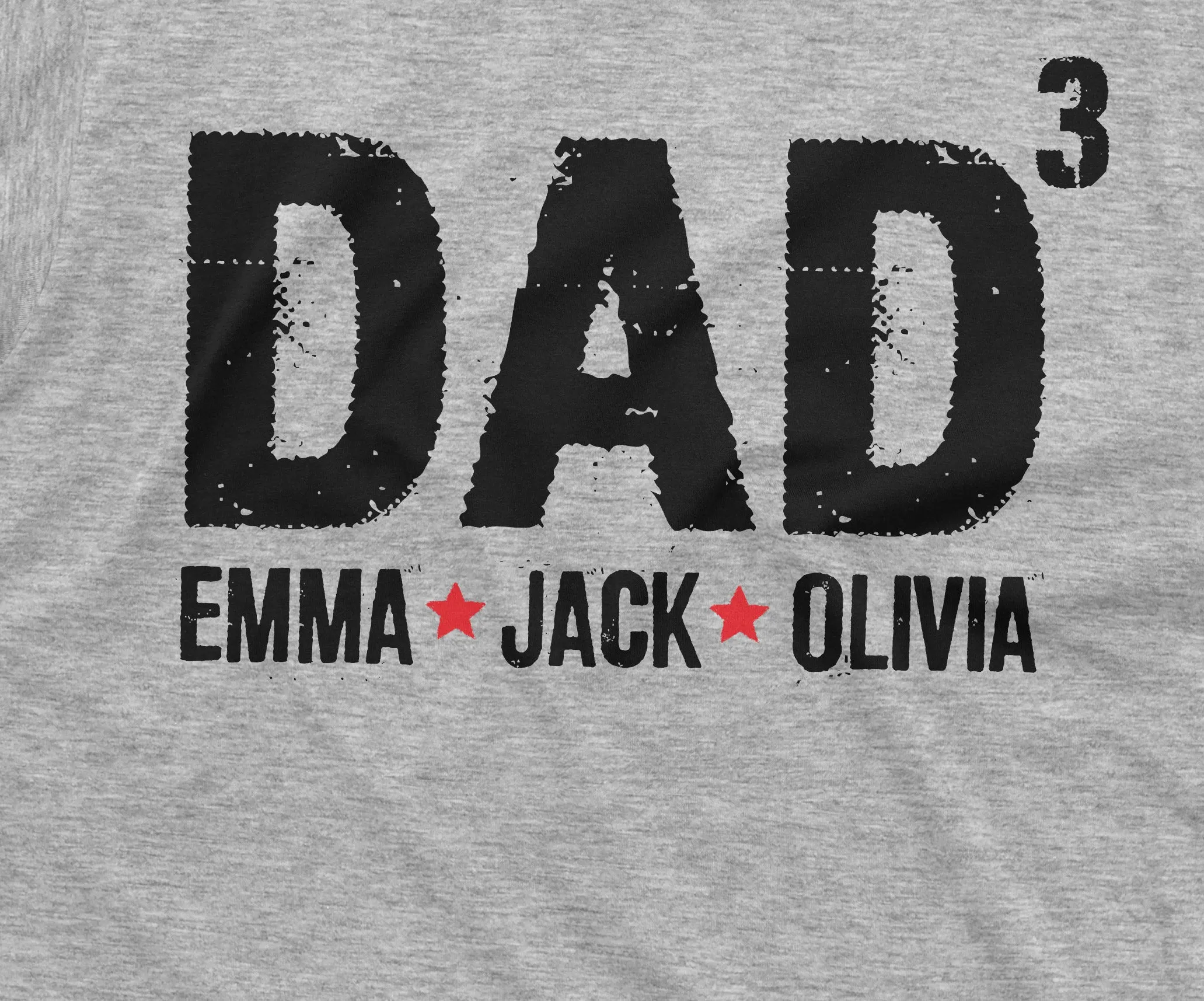 Men's Custom Dad T-shirt Father's Day Gift | Daughter Son Kids Names Personalized T-shirt