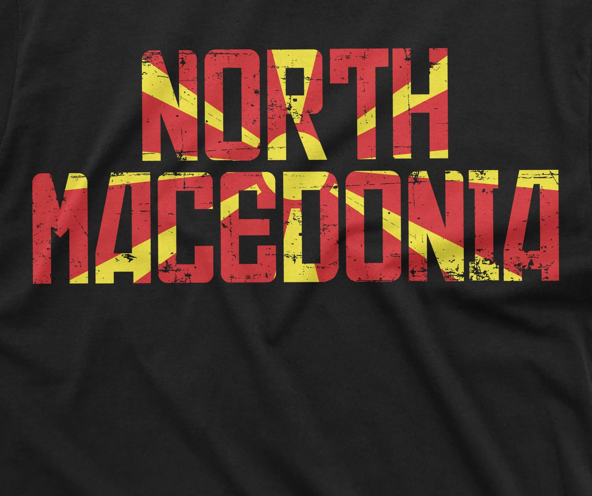 Men's North Macedonia T-shirt Macedonia Country coat of arms flag tee shirt