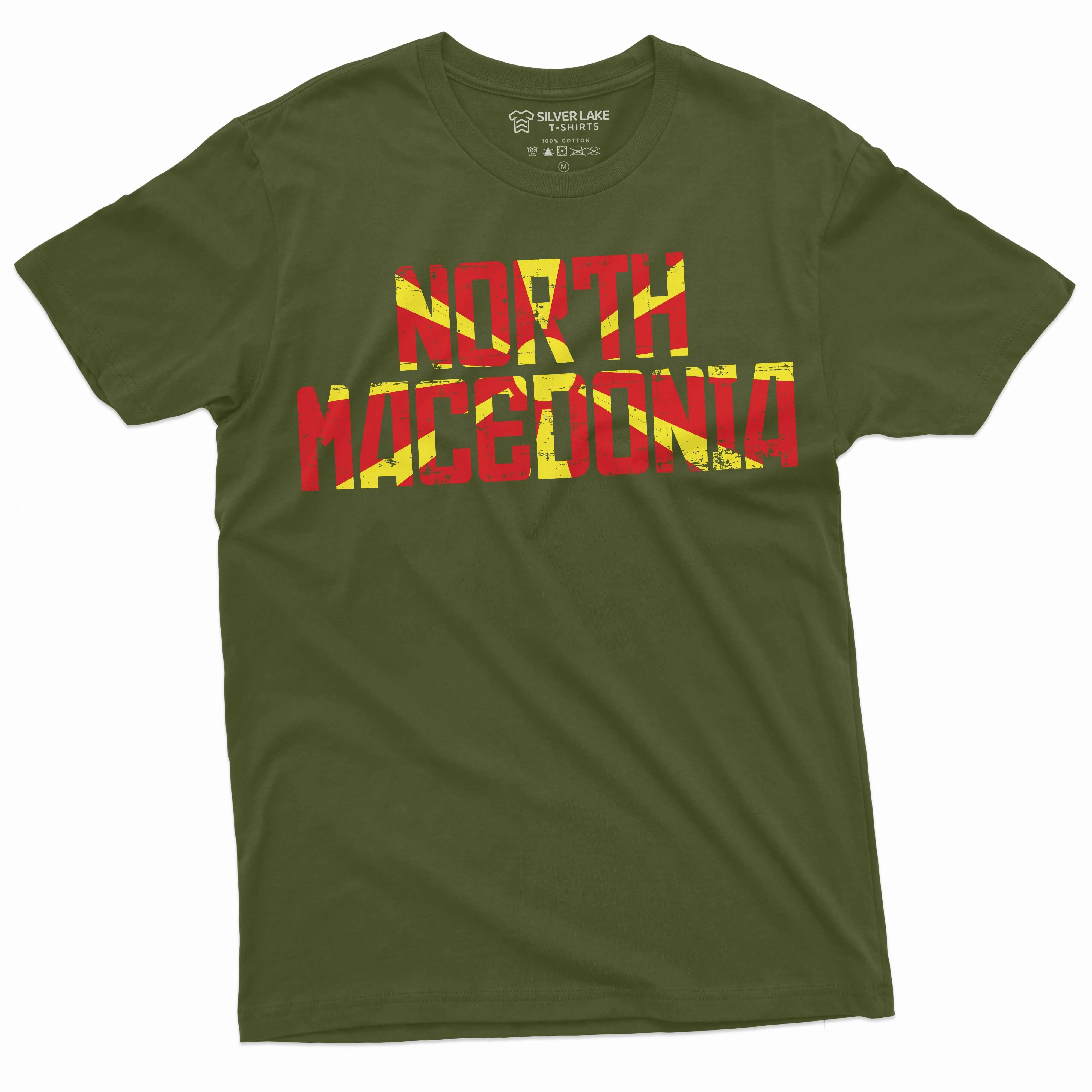 Men's North Macedonia T-shirt Macedonia Country coat of arms flag tee shirt