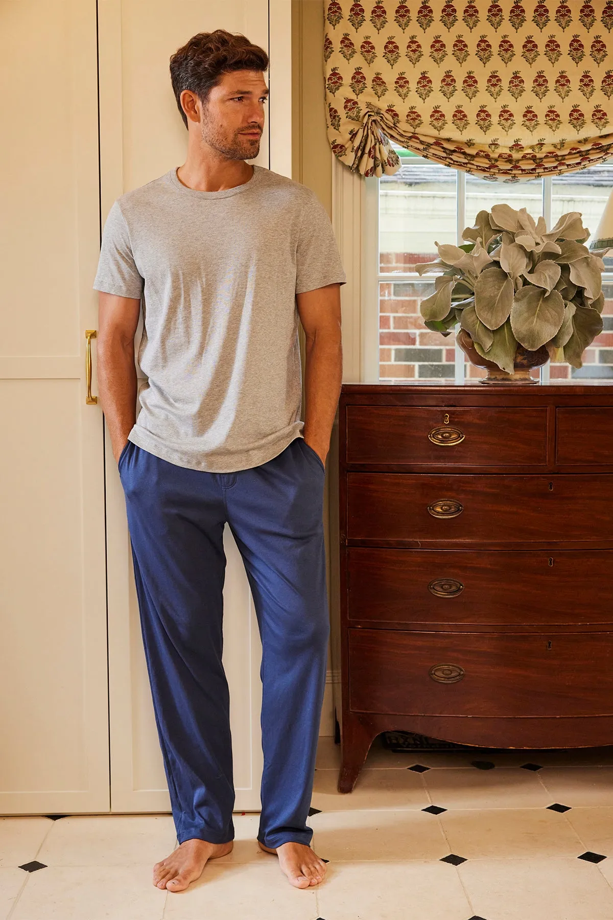 Men's Pima Sleep Bundle in Graphite Helm Stripe