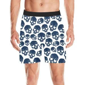 Men's Skull Print Mid-Length Pajama Shorts Are The Perfect Way to Stay Cool & Comfortable
