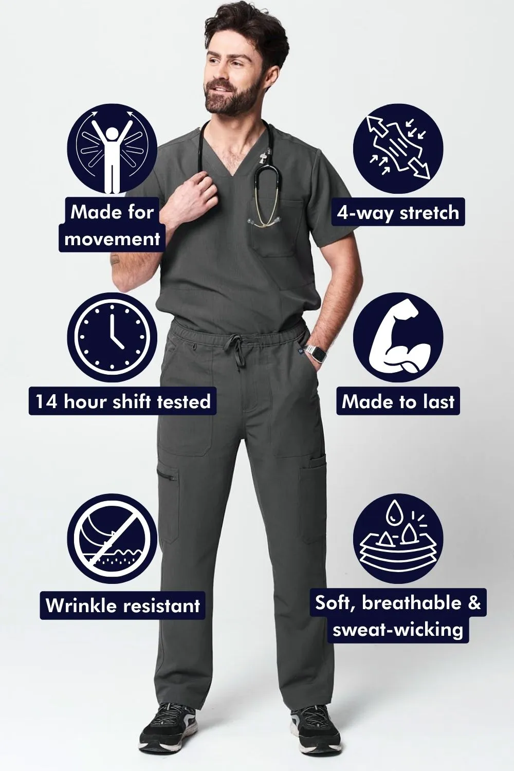 Men's Straight-Cut 9-Pocket Cargo Pants