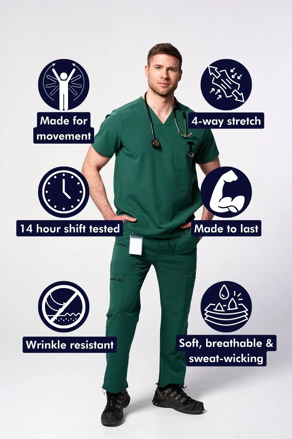 Men's Straight-Cut 9-Pocket Cargo Pants
