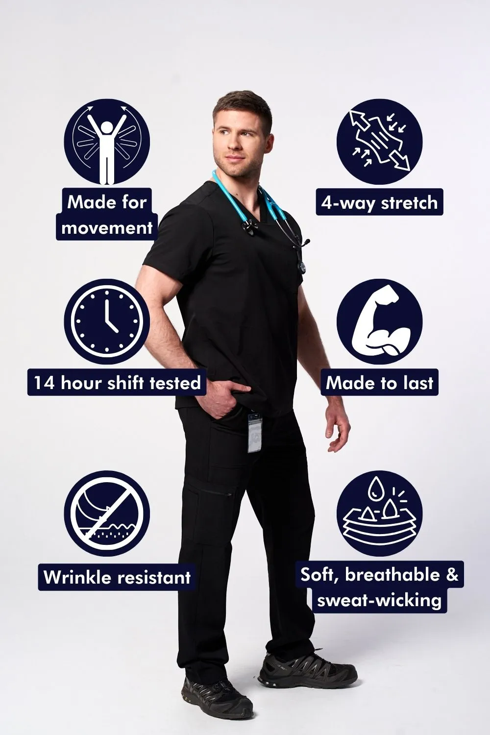 Men's Straight-Cut 9-Pocket Cargo Pants