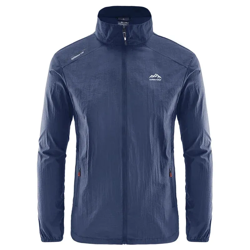 Men's Summer Skin Quick Dry Hiking Jacket Waterproof Sun UV Protection Coats Men Outdoor Sports Fishing Camping Running Jacket