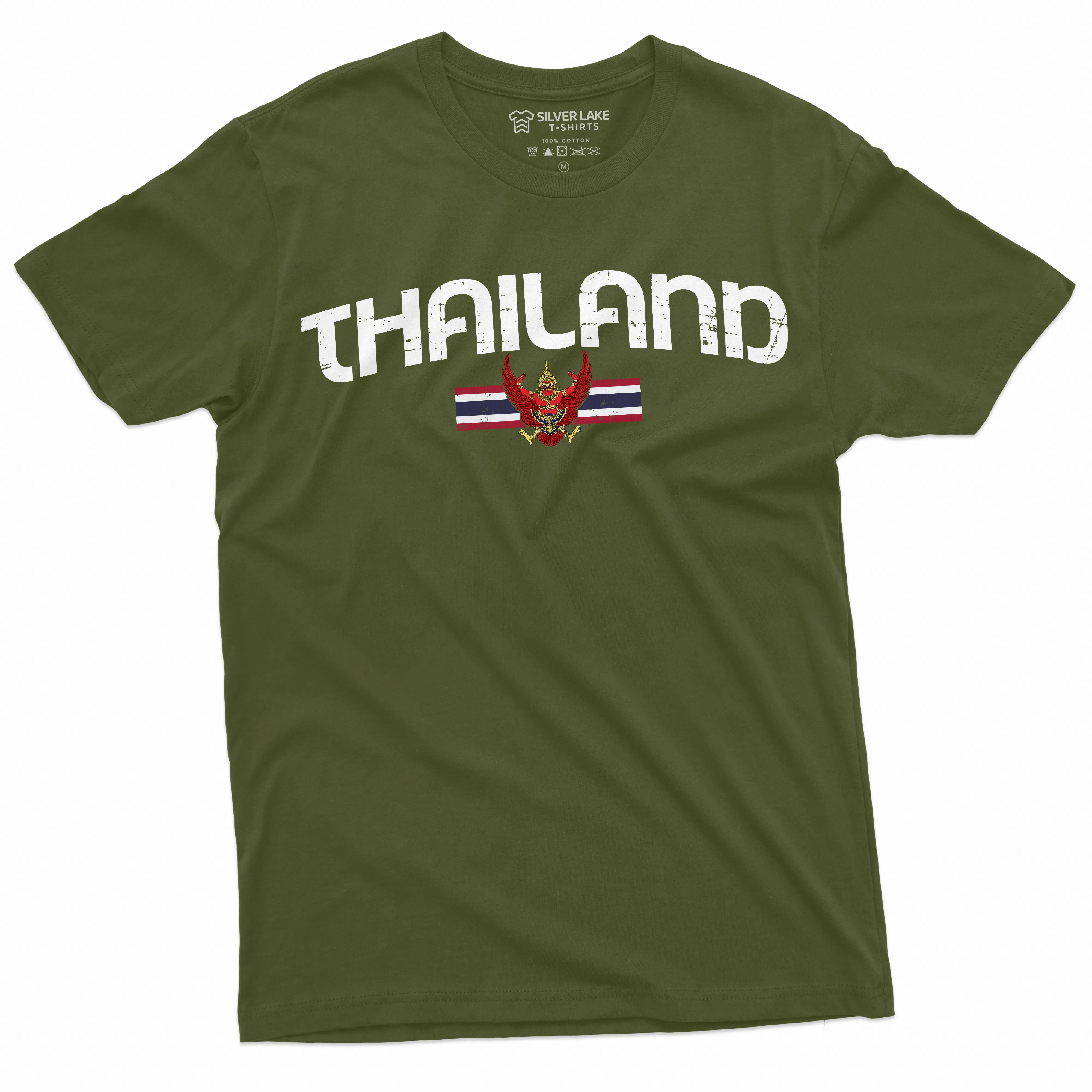 Men's Thailand T-shirt Thai Flag Coat of Arms Country Heritage Diaspora Heritage Shirt