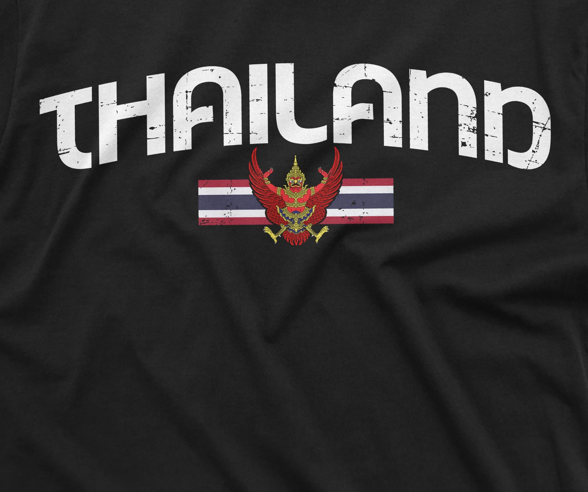 Men's Thailand T-shirt Thai Flag Coat of Arms Country Heritage Diaspora Heritage Shirt