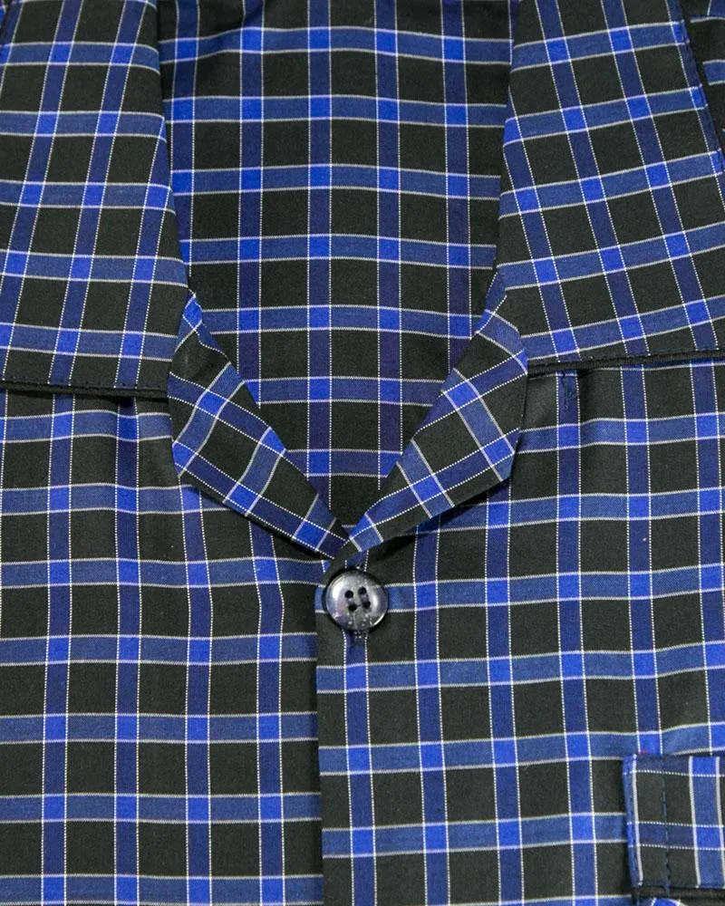 Mens Wedding Nightdress - Checkered Design Nightwear By Hy-Brow Plus High Classic