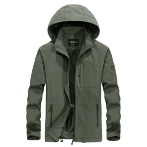 Men's Windbreaker Jackets Waterproof Military Hooded Water Proof Wind Breaker Casual Coat Male Autumn Outdoor Jackets