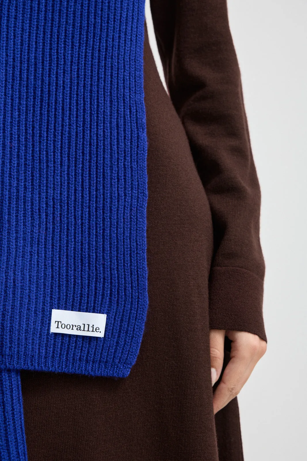 Merino Rib Scarf | Cobalt