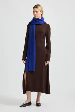 Merino Rib Scarf | Cobalt