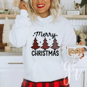 Merry Christmas Checkered Trees