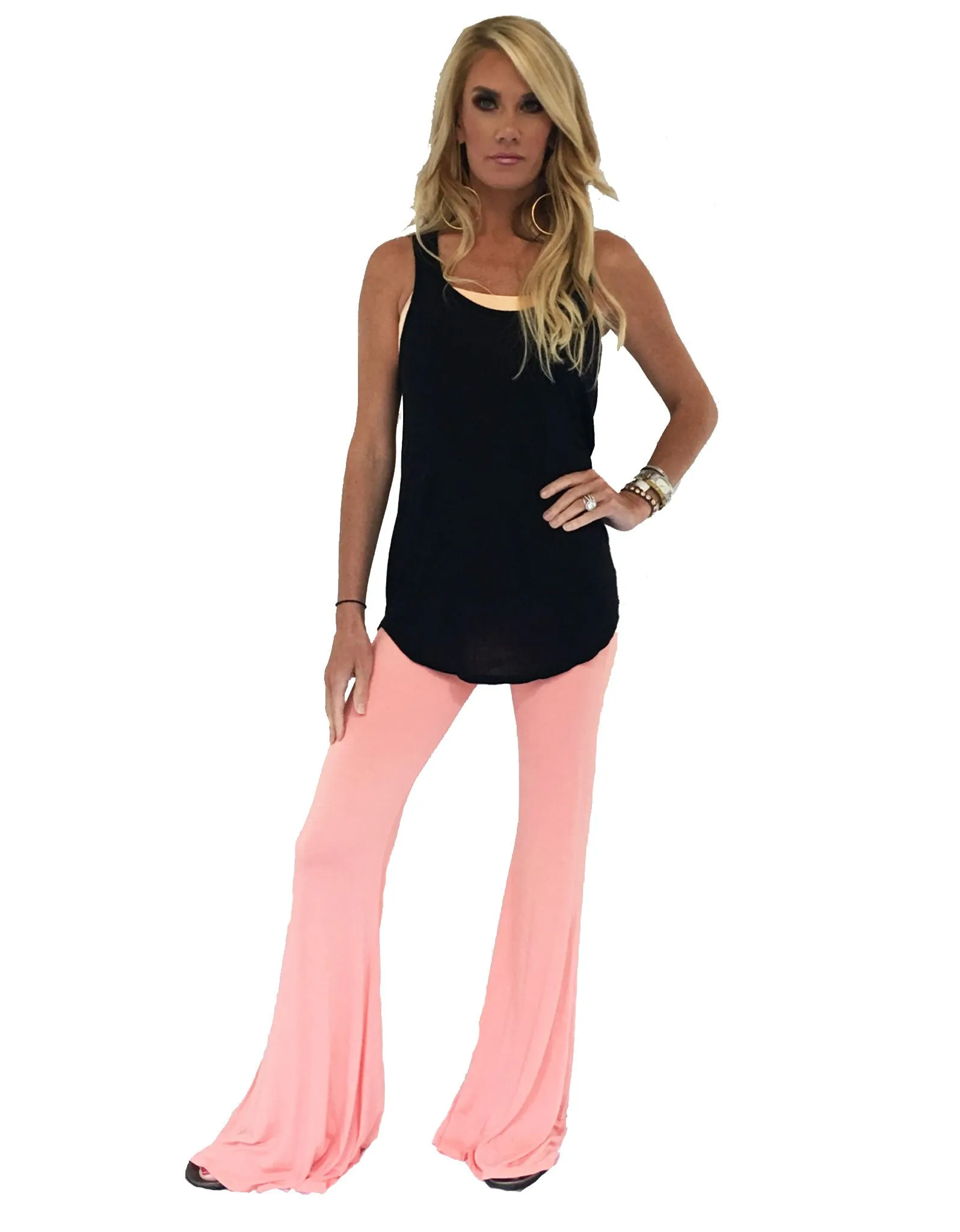 Michael Lauren Mars Bell Pant in Pink Salmon