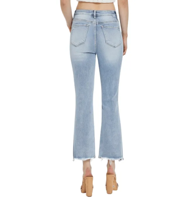 Michelle High Rise Crop Flare Jeans
