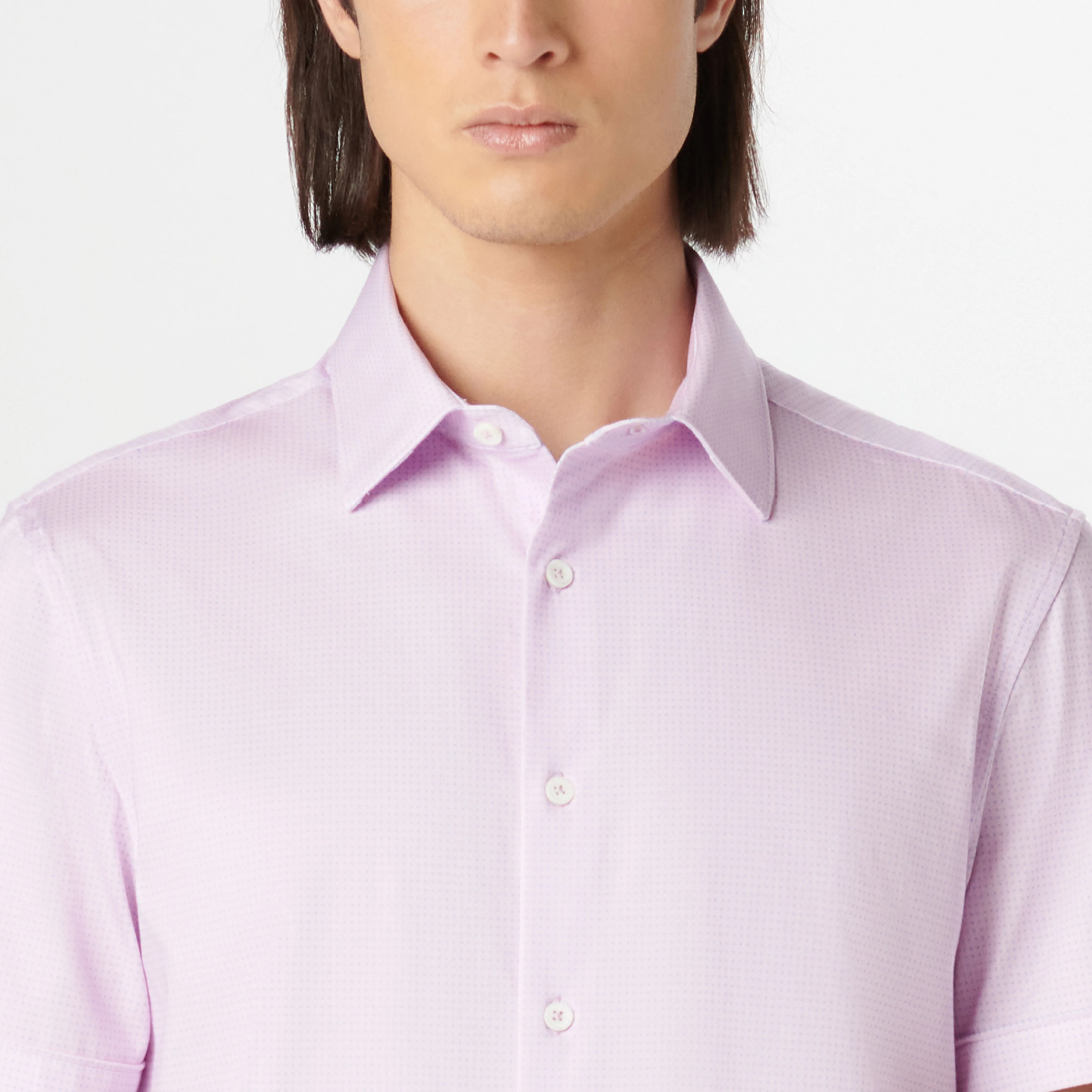 Miles Chambray Print OoohCotton Short Sleeve Shirt