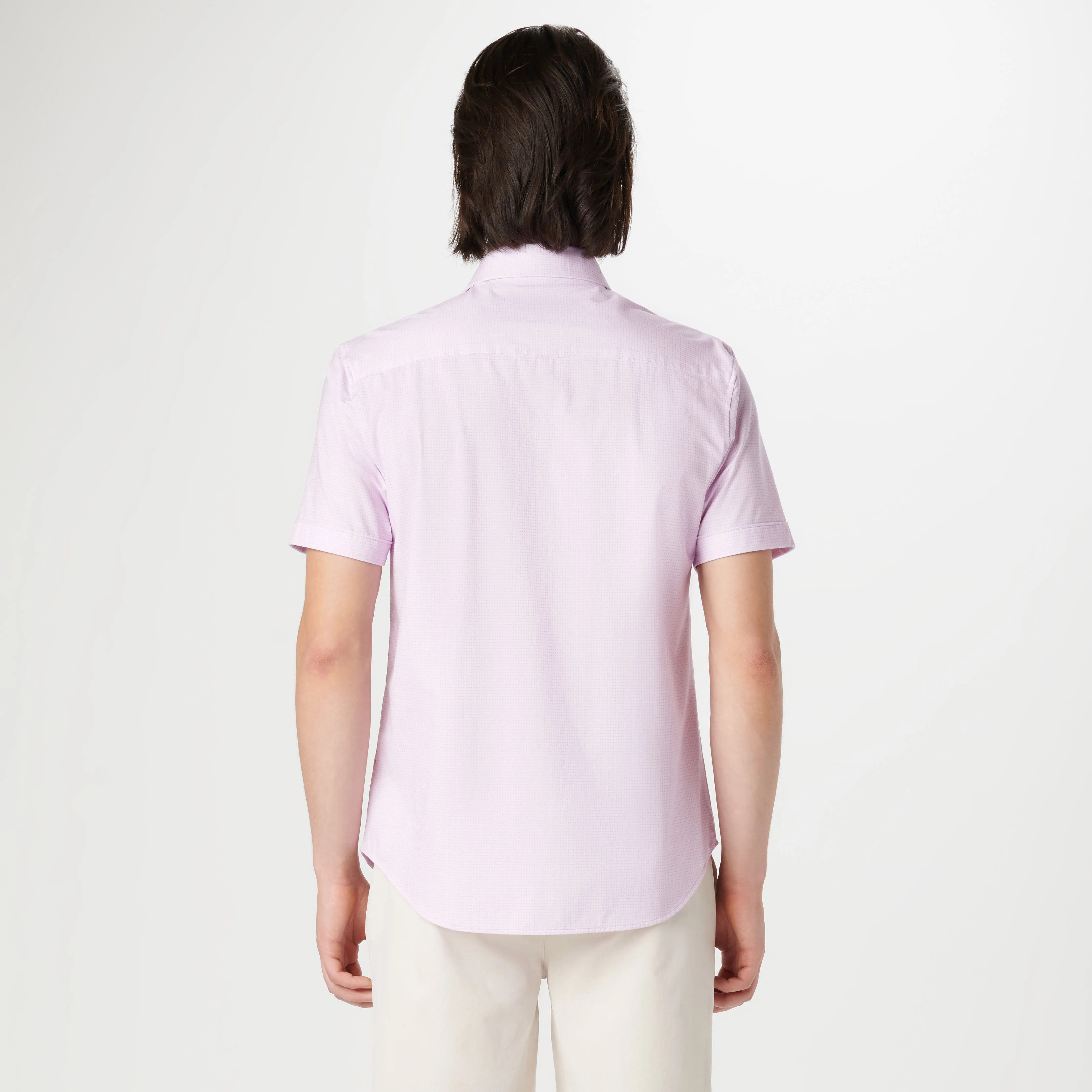 Miles Chambray Print OoohCotton Short Sleeve Shirt