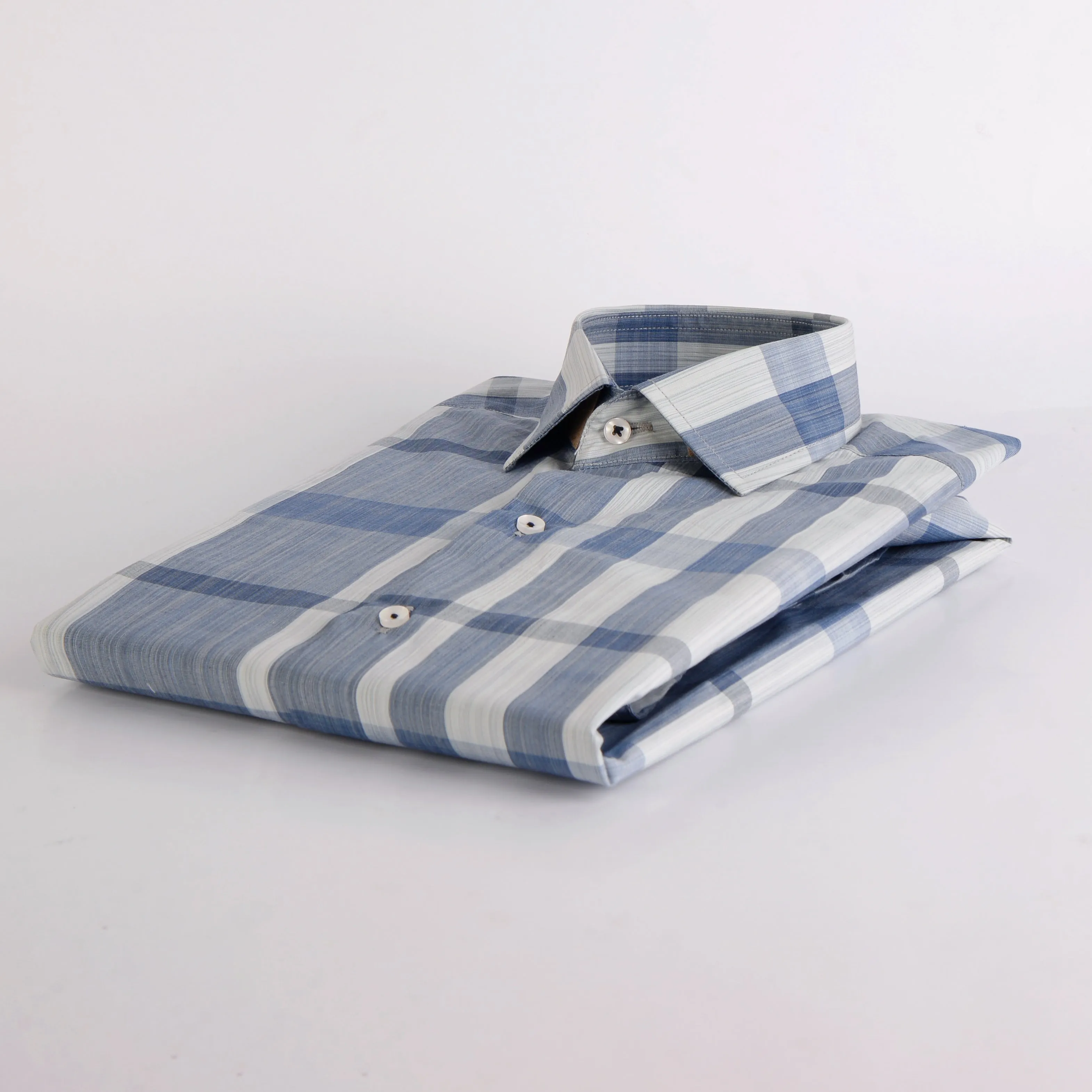MK Blue Stripe Checkered Shirt