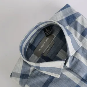 MK Blue Stripe Checkered Shirt