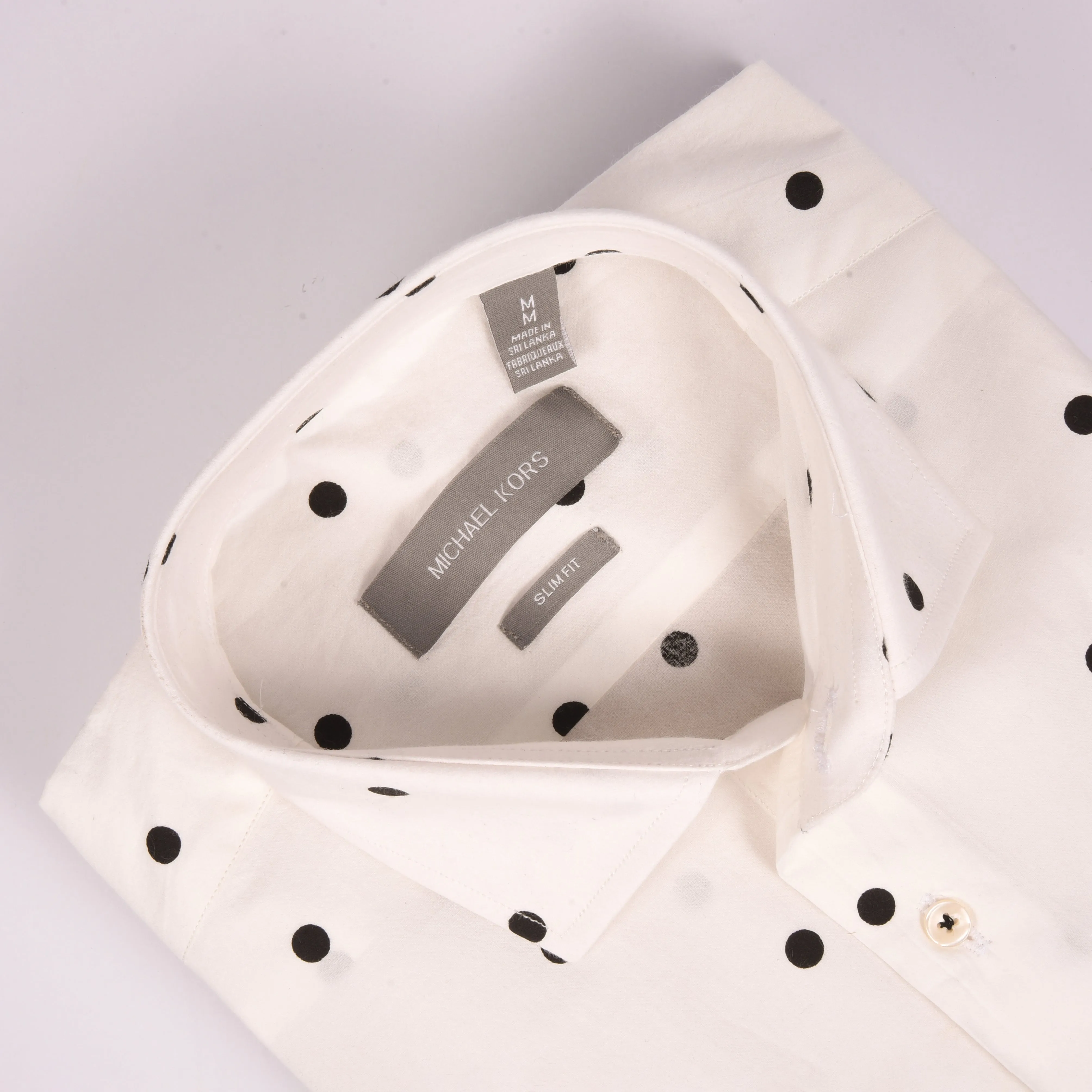 MK White Polka Dotted Shirt