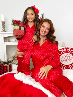 Mommy And Me Red Checkered Pajamas