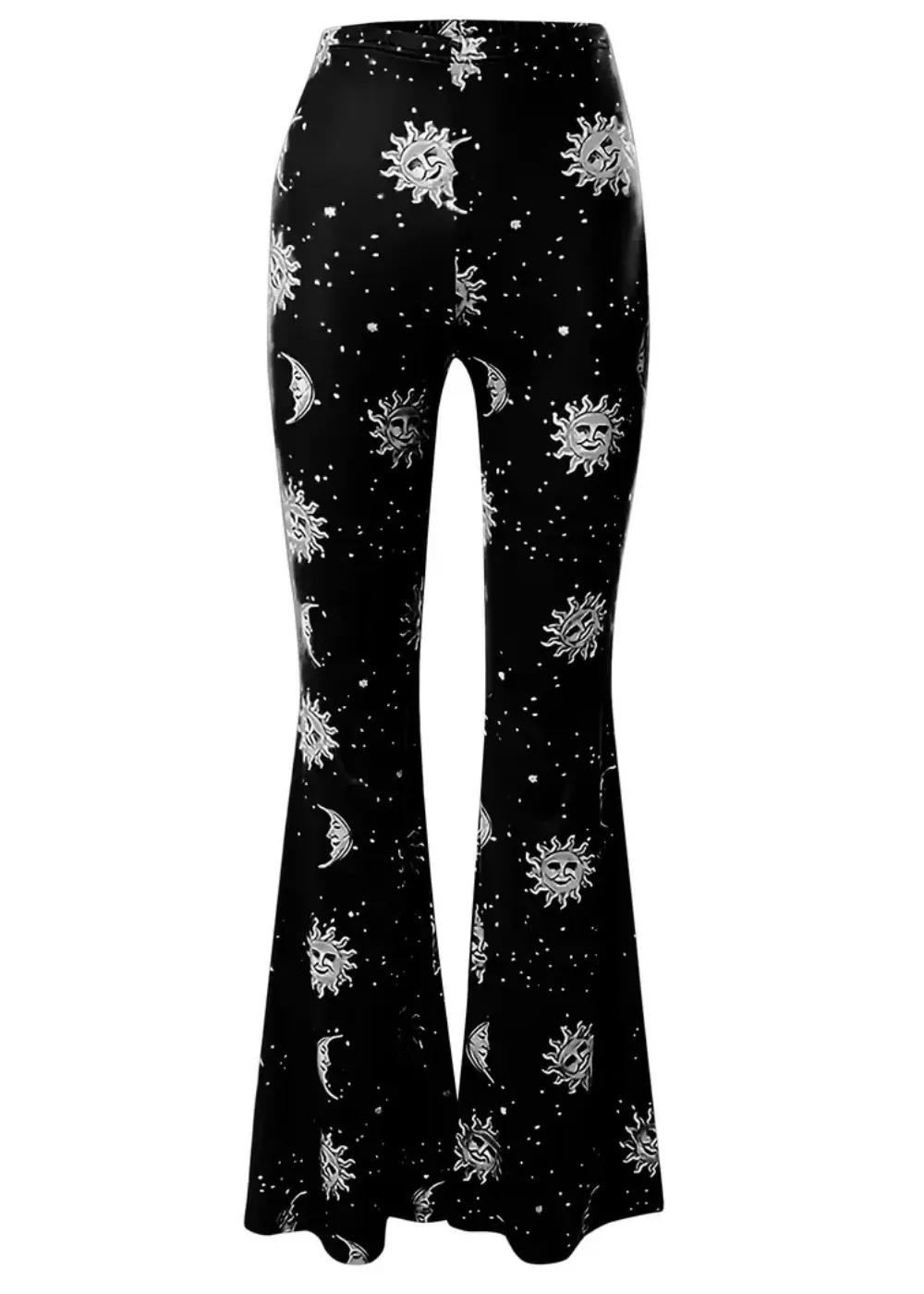 Moondance Moon Star Print Bell Bottoms