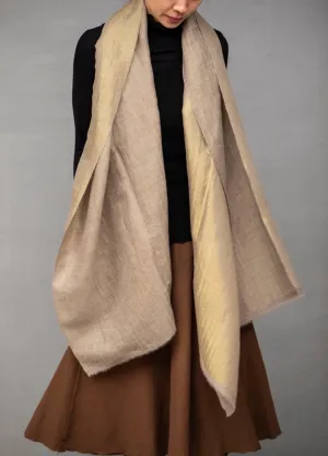 Moonlight Pashmina Shawl (Shimmering Gold backside)