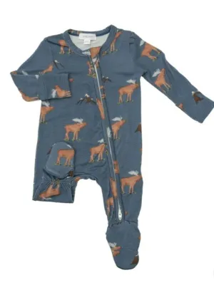 Moose Bamboo 2-Way Zipper Footie