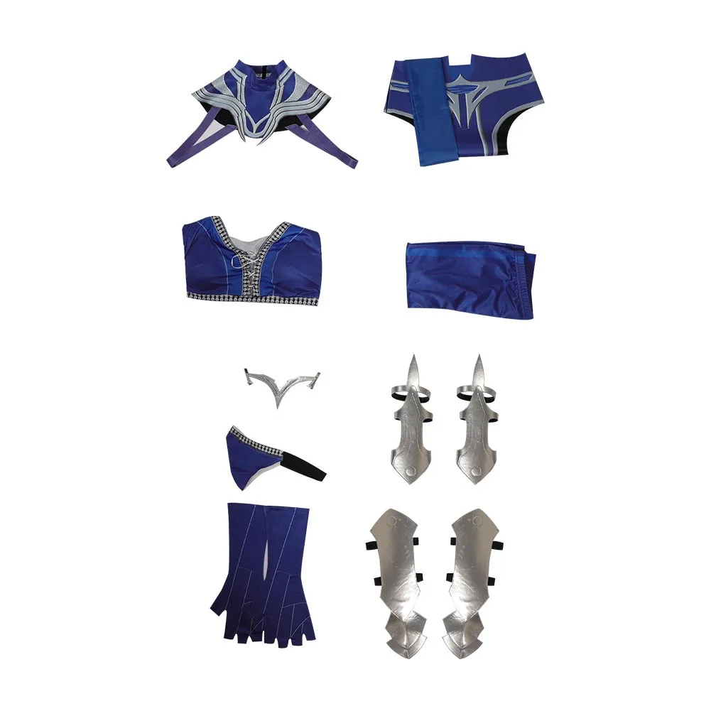Mortal Kombat Kitana Cosplay Costume Outfits Halloween Carnival Suit