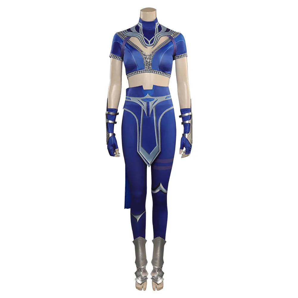 Mortal Kombat Kitana Cosplay Costume Outfits Halloween Carnival Suit